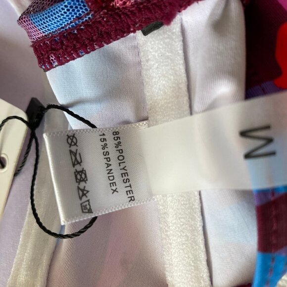 2 Piece Mesh Tropical Print Bathing Suit - Picture 11 of 16